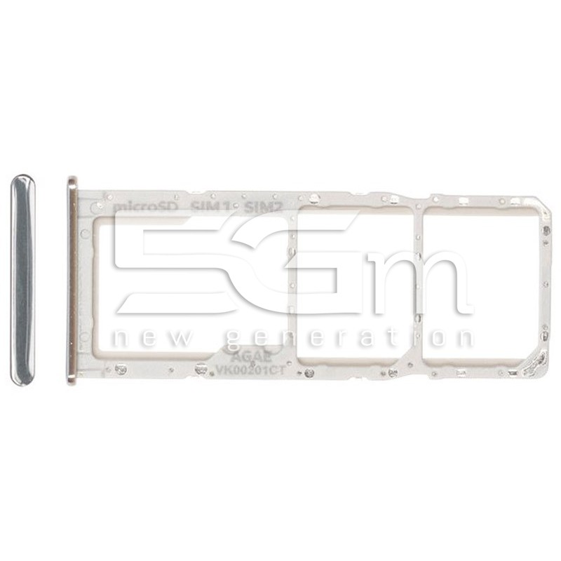 Dual Sim + Micro SD Prism Crush Silver Samsung SM-A715 A71 Ori