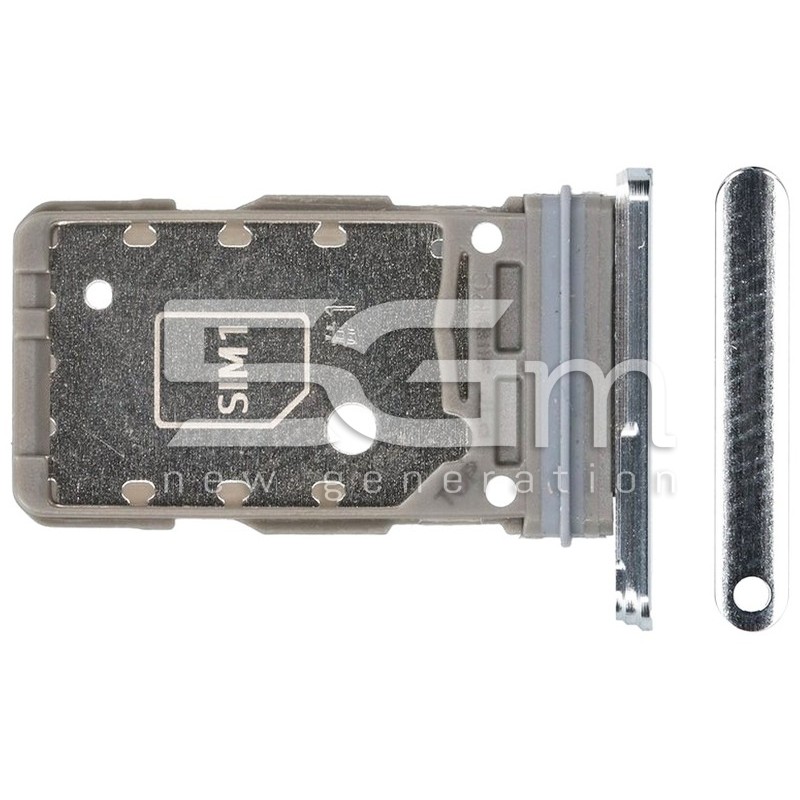 Supporto Dual Sim Card White Samsung SM-G991 S21 5G Ori