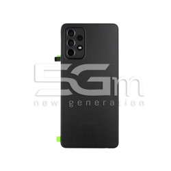 Retro Cover Black + Vetrino Fotocamera Samsung SM-A525 - A526 A52 Ori