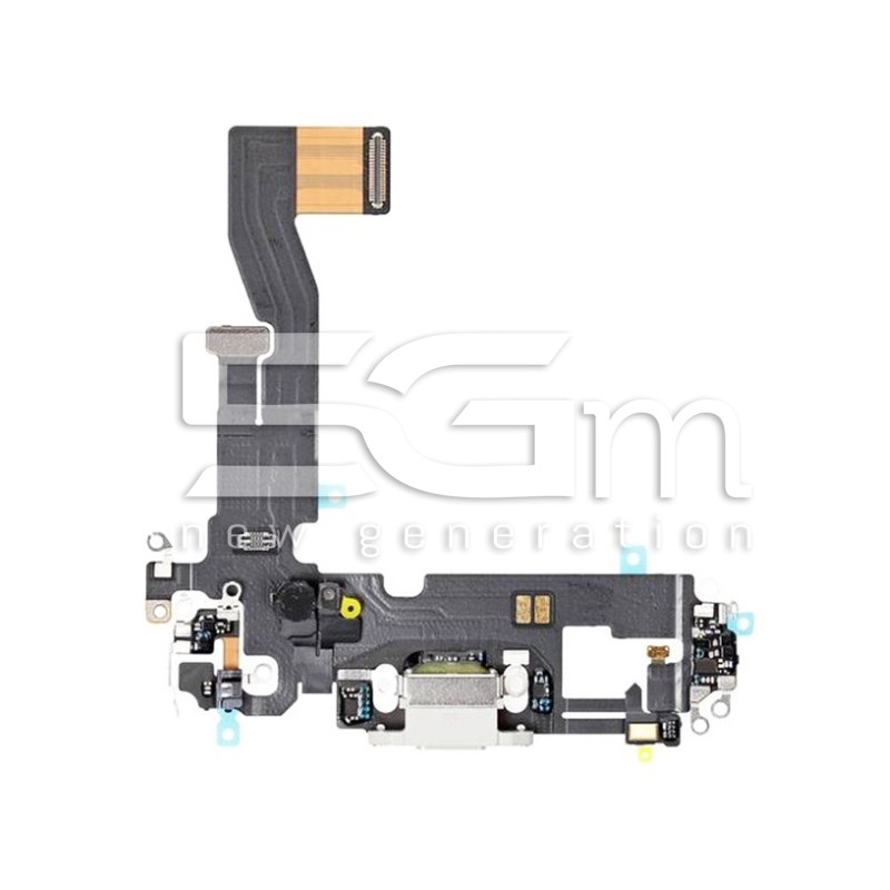 Charging Connector White Flex Cable iPhone 12 (PULLED)