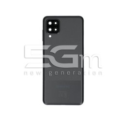 Rear Cover Black + Camera Lens Samsung SM-A125 A12 Ori
