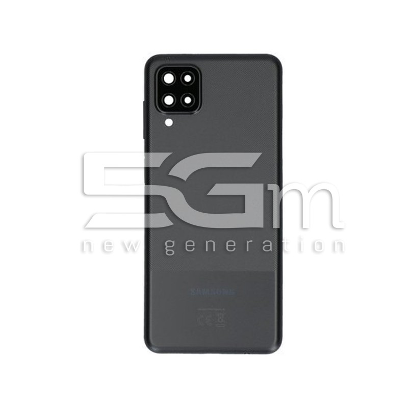 Rear Cover Black + Camera Lens Samsung SM-A125 A12 Ori