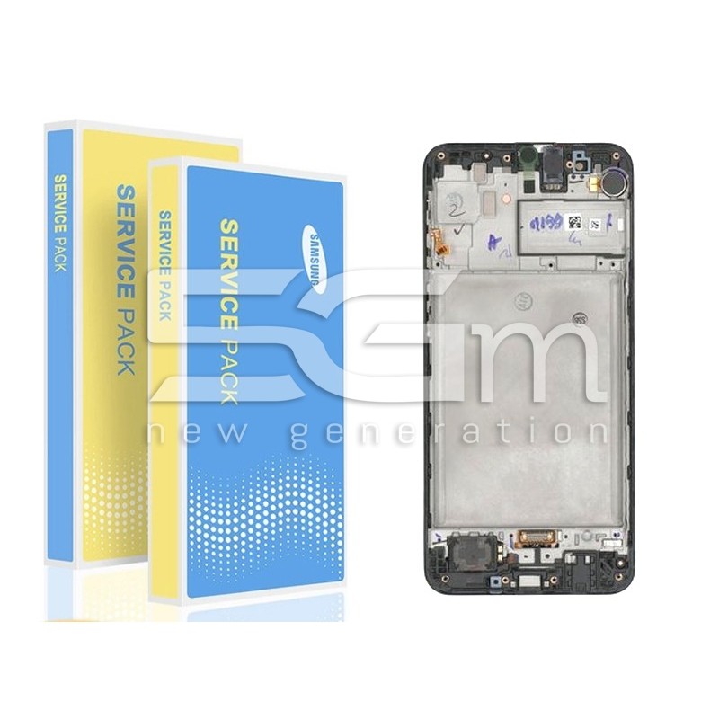 Display Touch + Frame Black Samsung SM-M217 M21s Ori