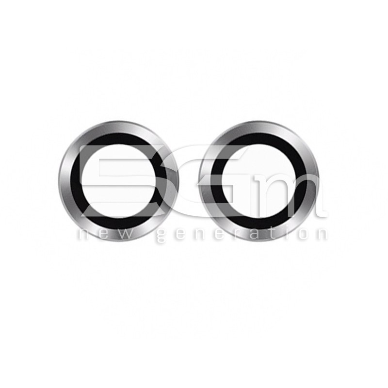 Tempered Glass Back Camera Lens Silver iPhone 13