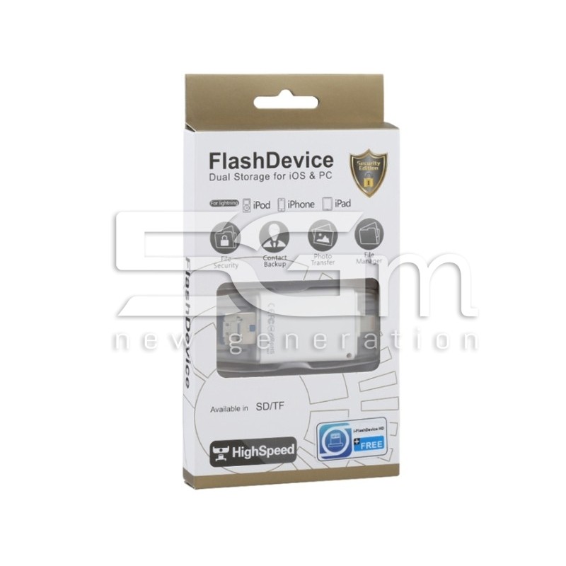 Lettore SD iFlashDrive per iPhone - Android OTG