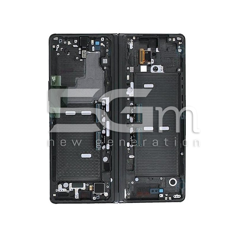 Display Touch + Frame Mystic Black - Blue Samsung SM-F916 Z Fold 2 Ori