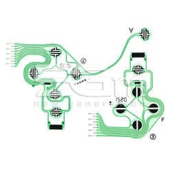 Conductive Film Keyboard  Flex Cable Controller PlayStation 4 - Slim - Pro