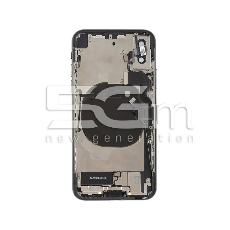 Battery Back Cover Full Black iPhone X No Logo