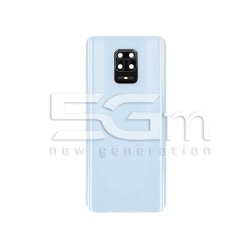 Rear Cover White + Camera Lens Xiaomi Redmi Note 9 Pro No Logo