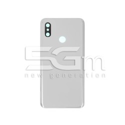 Rear Cover White + Camera Lens Xiaomi Mi8 No Logo