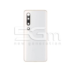 Rear Cover White + Camera Lens Xiaomi Mi 10 No Logo