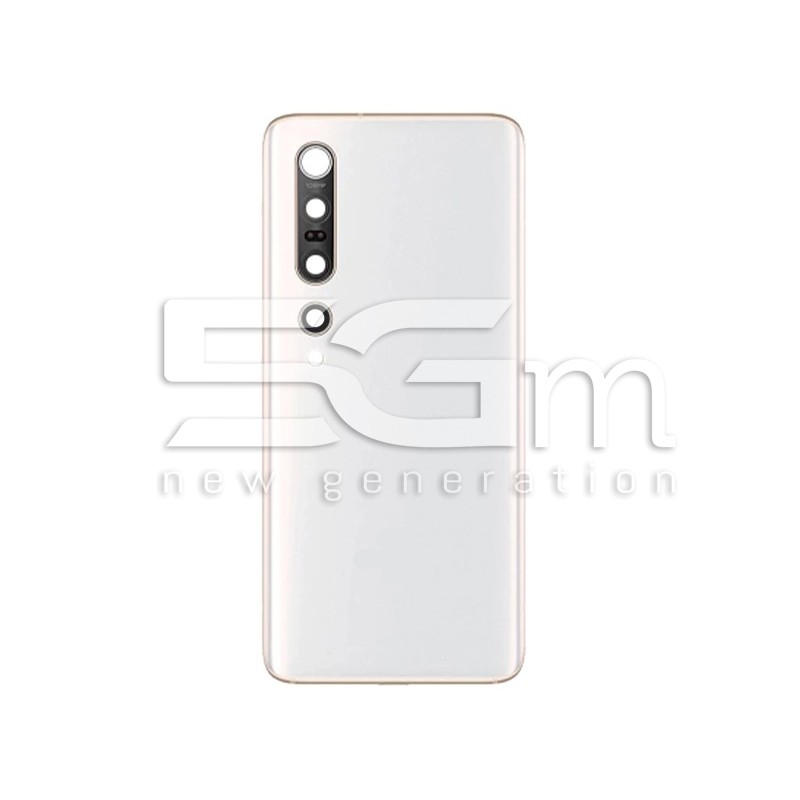 Rear Cover White + Camera Lens Xiaomi Mi 10 No Logo