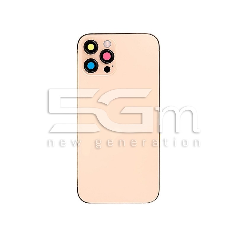 Rear Cover Full Parts Gold iPhone 12 Pro Max No Logo