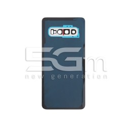 Rear Cover White + Lens Camera Samsung SM-G973F S10 No Logo