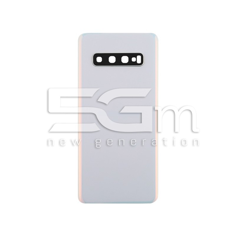 Rear Cover White + Lens Camera Samsung SM-G973F S10 No Logo