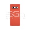 Retro Cover Orange + Vetrino Camera Samsung SM-G975F S10 Plus No Logo