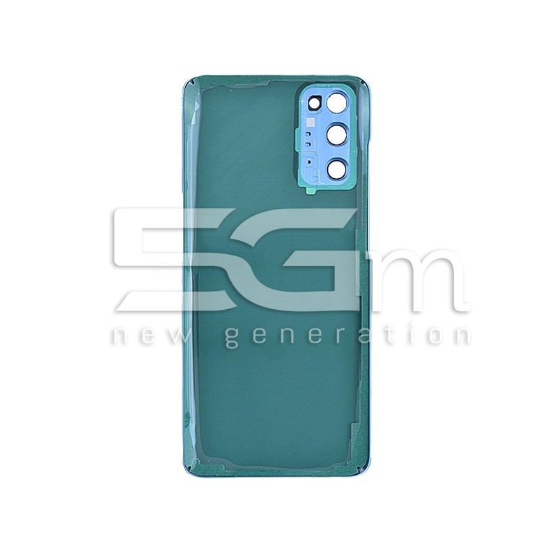 Retro Cover Blu + Vetrino Camera Samsung SM-G980 S20 No Logo