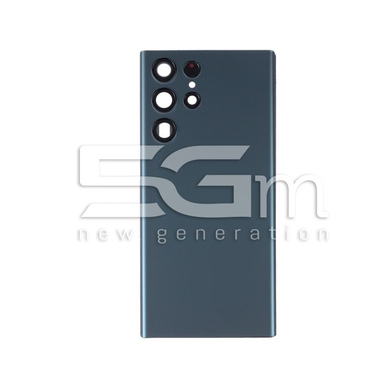 Rear Cover Green + Camera Lens Samsung SM-S908 S22 Ultra No Logo