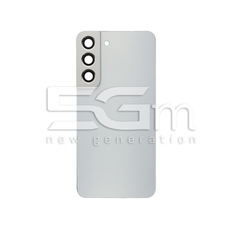 Rear Cover White + Camera Lens Samsung SM-S901 S22 No Logo