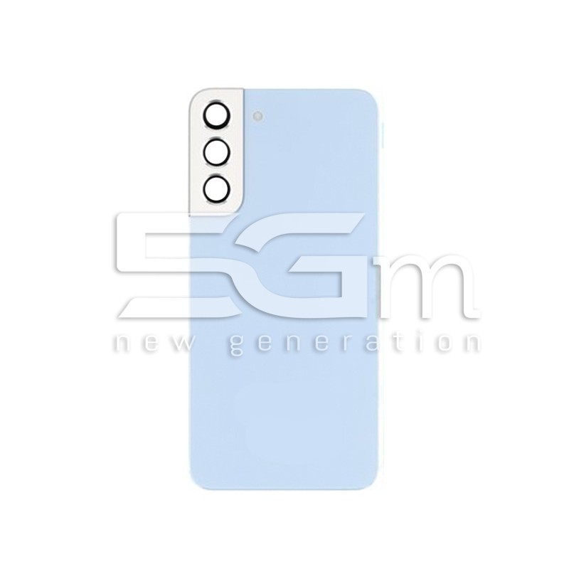 Rear Cover Blue + Camera Lens Samsung SM-S906 S22+ No Logo