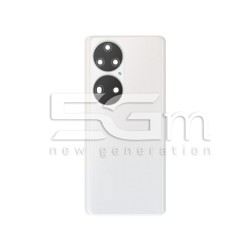 Retro Cover Bianco + Vetrino Camera HUAWEI P50 PRO No Logo