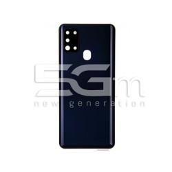 Rear Cover Black + Lens Camera Samsung SM-A217 A21s No Logo