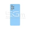 Retro Cover Blu + Vetrino Camera Samsung SM-A525 A52 No Logo