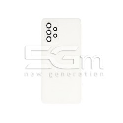 Retro Cover Bianco + Vetrino Camera Samsung SM-A525 A52 No Logo