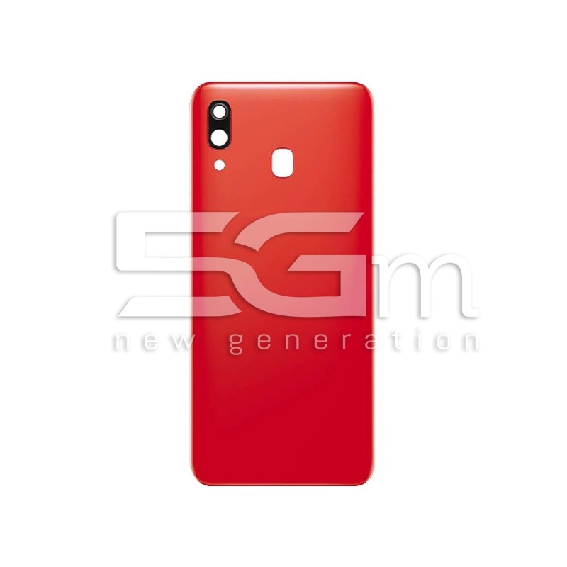 Rear Cover Red + Camera Lens Samsung SM-A305 A30 No Logo