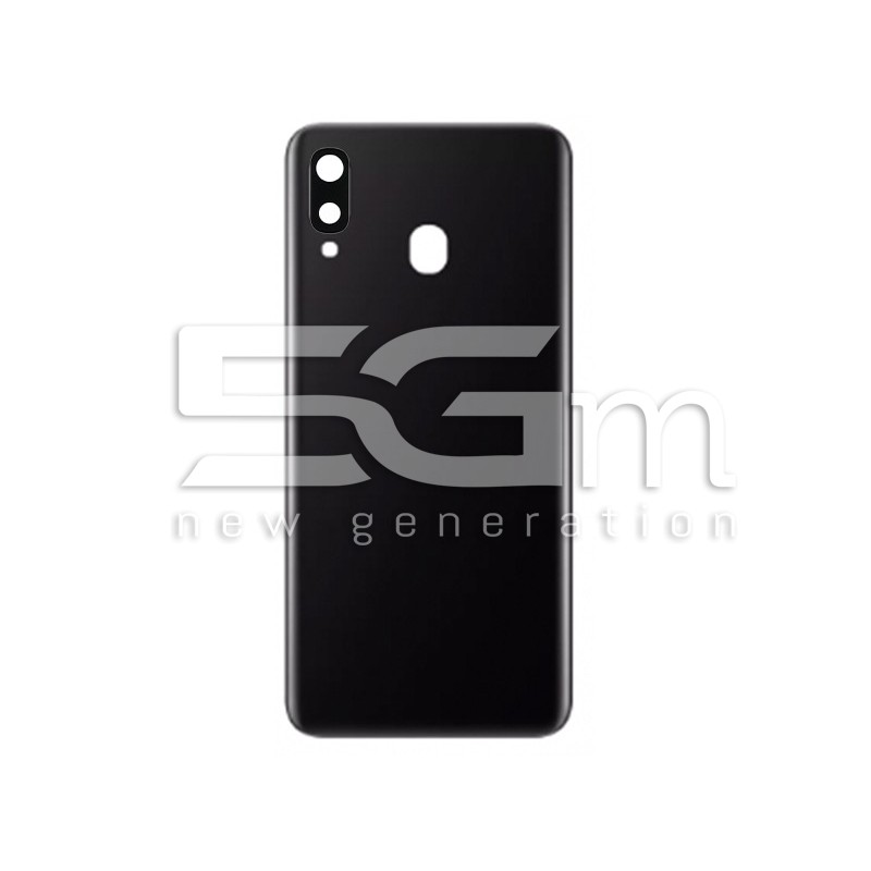 Rear Cover Black + Camera Lens Samsung SM-A205 A20 No Logo