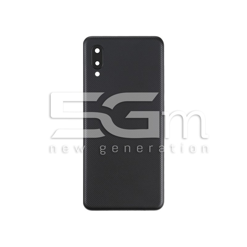 Rear Cover Black + Lens Camera Samsung SM-A022 A02 No Logo