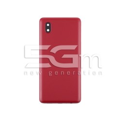 Rear Cover Red + Camera Lens Samsung SM-A013 A01 No Logo