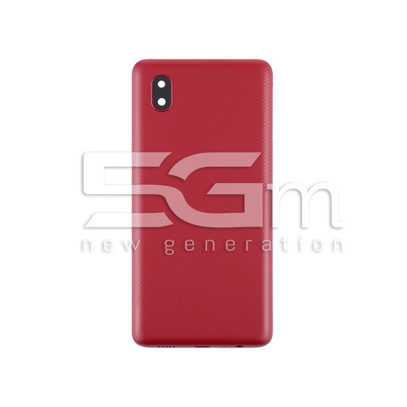 Rear Cover Red + Camera Lens Samsung SM-A013 A01 No Logo