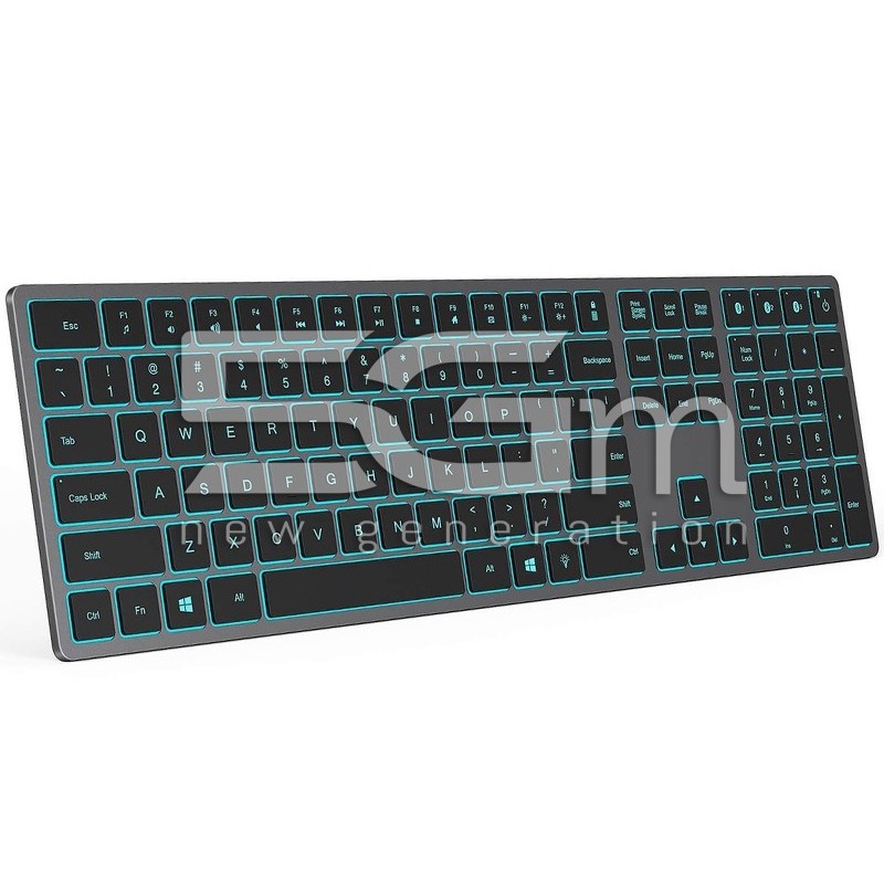 Wireless Keyboard + 4 Bluetooth Channels - 7 Backlight Colors