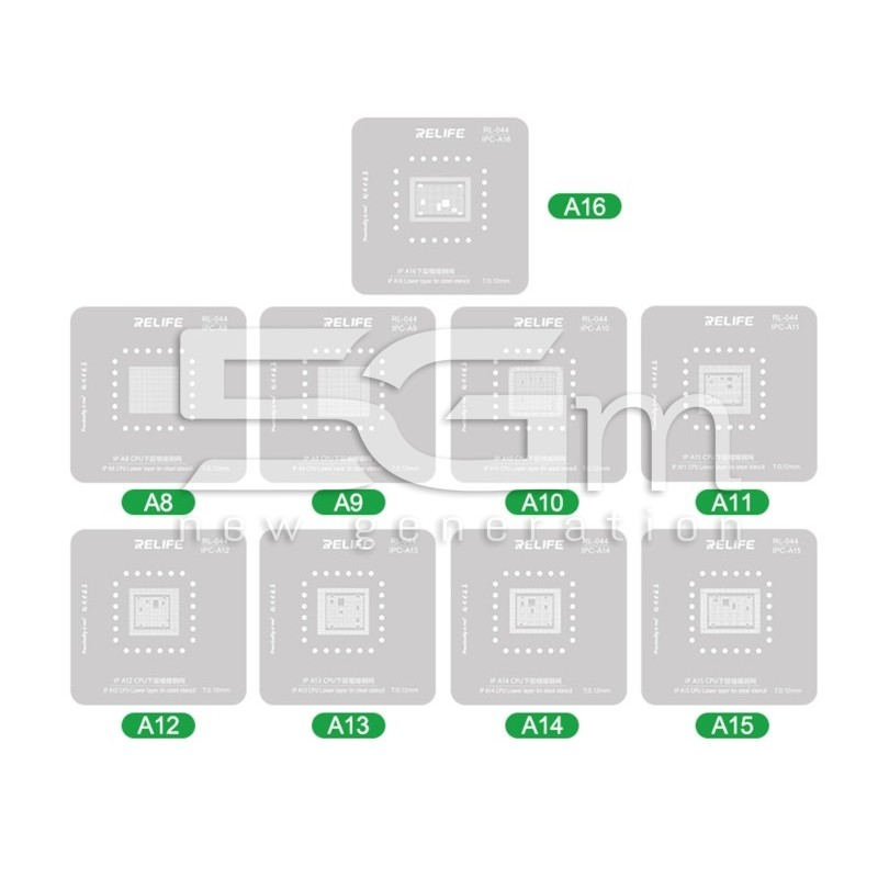 Relife RL-601MA CPU Reballing Stencil Platform A8 - A16