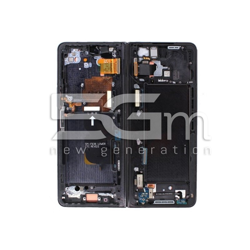 Display Touch + Frame Nero Samsung SM-F936 Fold 4 Ori
