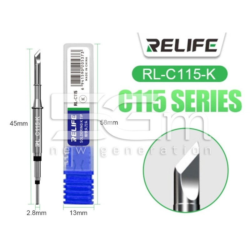 RELIFE RL-C115-K Soldering Tip for Universal NT115 Handle