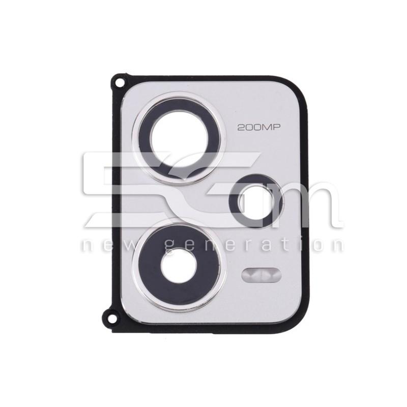 Rear Camera Lens + Frame Silver Xiaomi Redmi Note 12 Pro+