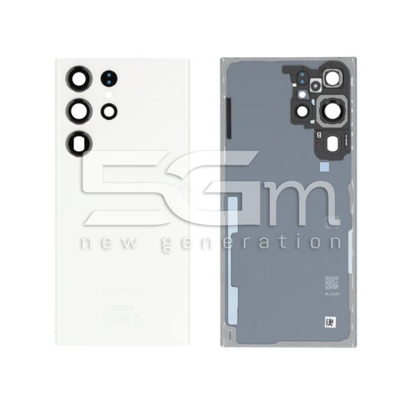 Retro Cover + Vetrino Camera Cream Samsung SM-S918 S23 Ultra Ori