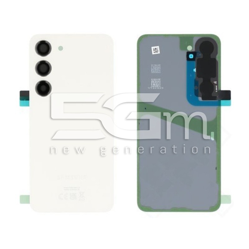 Rear Cover + Lens Camera Cream Samsung SM-S911 S23 Ori