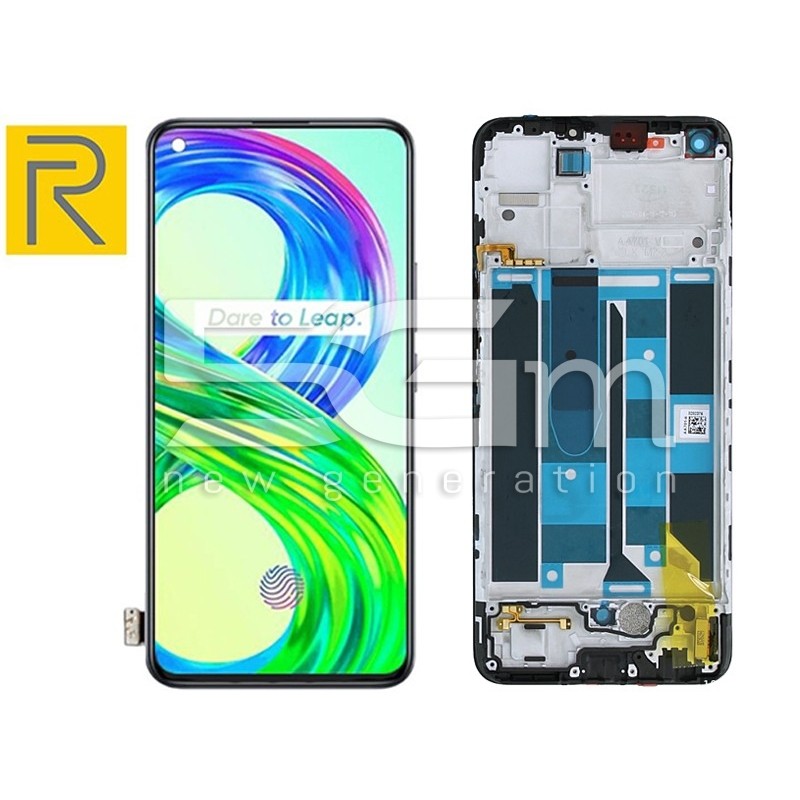 Display Touch + Frame Black Realme 8 Pro Ori (RMX3081)