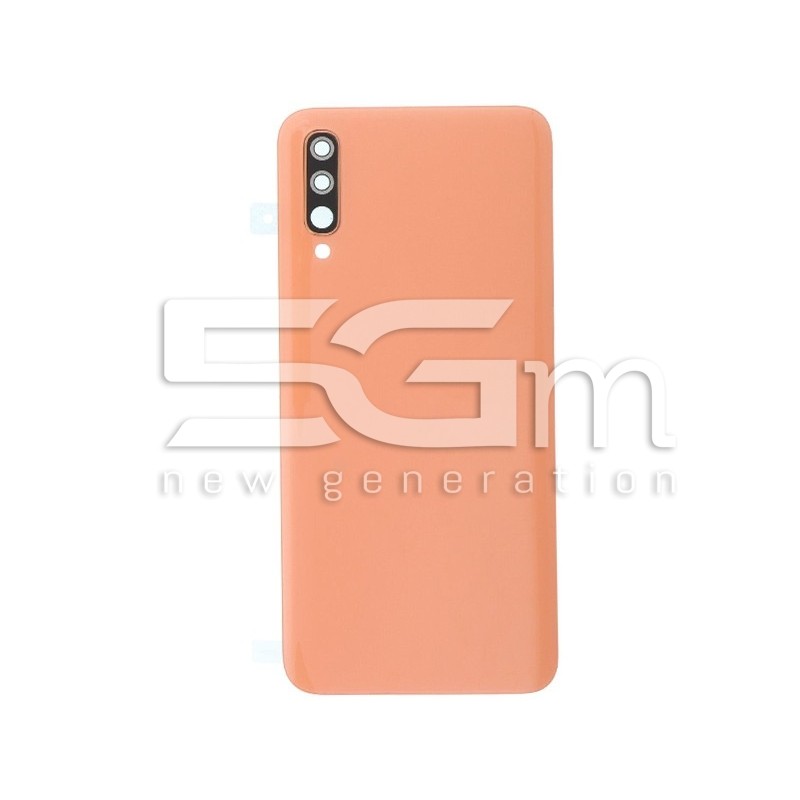 Rear Cover Coral + Camera Lens Samsung SM-A505 A50 No Logo