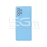 Retro Cover Blu + Vetrino Camera Samsung SM-A725F A72 No Logo
