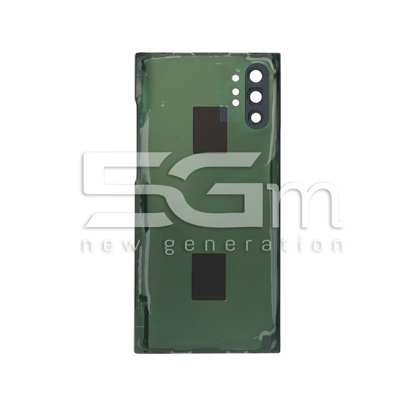 Retro Cover Nero + Vetrino Camera Samsung SM-N975 Note 10+ No Logo