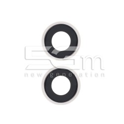 Rear Camera Lens + Frame Silver iPhone 14 - 14 Plus