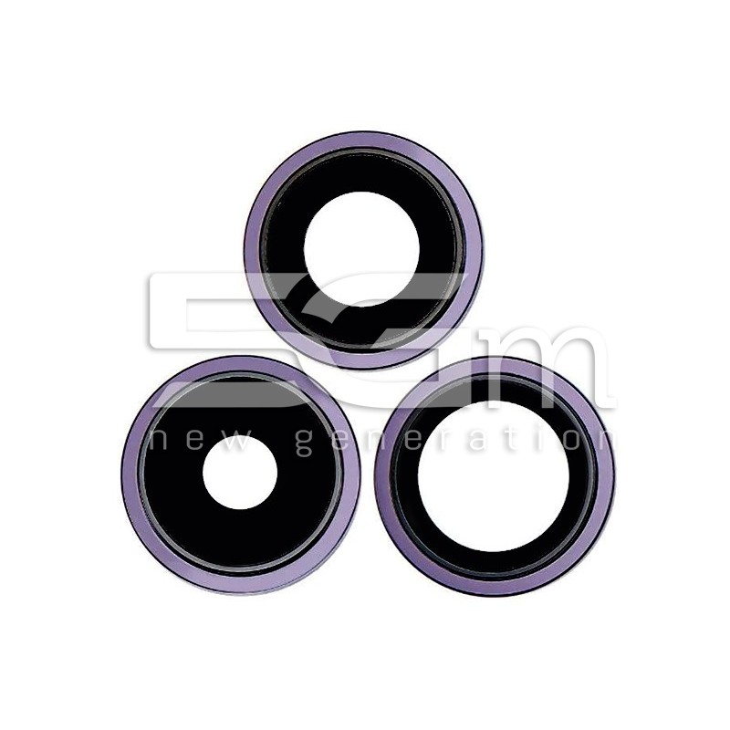 Vetrini Camera Posteriore + Frame Purple 14 Pro - 14 Pro Max