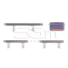 Set 4 Tasti Esterni Purple iPhone 14 Pro - 14 Pro Max