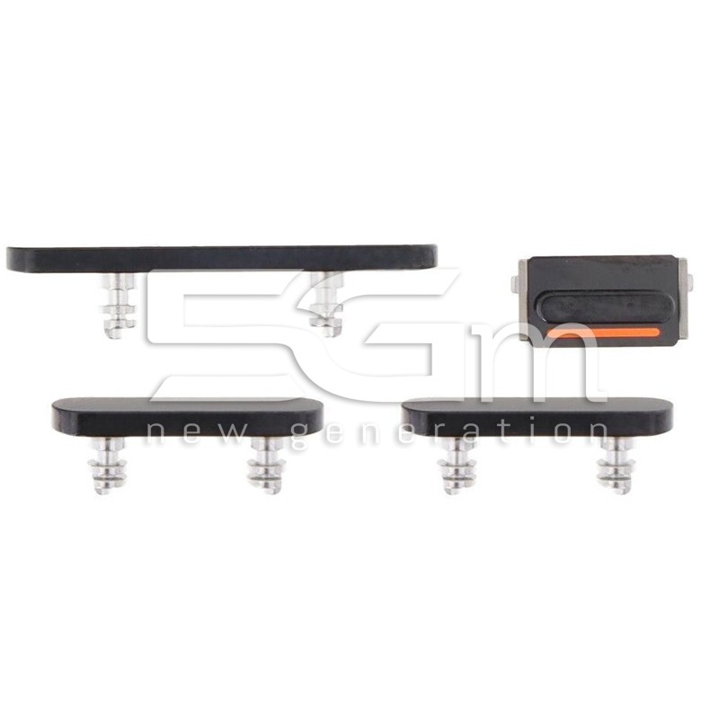 Set 4 Tasti Esterni Neri iPhone 14 Pro - 14 Pro Max