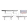 Set of 4 Silver External Keys iPhone 14 Pro - 14 Pro Max