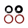 Set 4 Pcs Rear Camera Lens + Frame Red iPhone 13